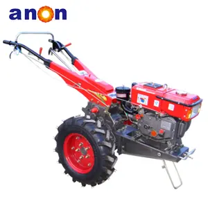 ANON agricultural equipment farm machinery water cooled walking tractor with rotavator electric farm tractor