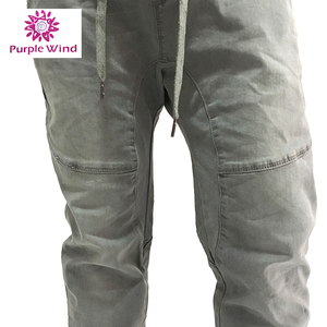 2017 nueva moda 100% algodón Jogger pantalones de mezclilla para hombres - Product Image 4