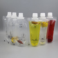 Emballage en aluminium et plastique avec bec verseur/Doypack de 100 ml/200 ml/500 ml pour jus, lait, eau, thé