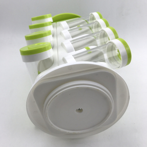 Plastic 16 in 1 <strong>Spice</strong> <strong>Rack</strong> with Cutlery Holder Compact <strong>Revolving</strong> Condiments Jars Shelf Organizer - Product Image 6