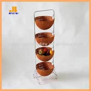 Multicouche Fruits En <span class=keywords><strong>Osier</strong></span> Panier De Rangement <span class=keywords><strong>Étagère</strong></span> - Product Image 2