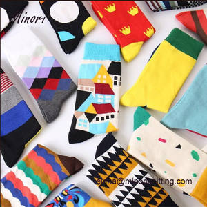 Minori Funxy Feliz Sock Fazer O Seu Próprio Logotipo Da Marca Homens de Elite Meias - Product Image 4