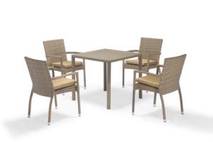 Ensemble de <span class=keywords><strong>table</strong></span> et de chaises de jardin en plastique imperméable pour l'extérieur Empilable et facile à ranger Convient pour les meubles de balcon et de patio - Product Image 2