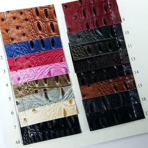 Cuero Artificial de PVC Impermeable con Diseño Animal Mixto de Avestruz y Cocodrilo en Relieve para Bolsos - Product Image 4