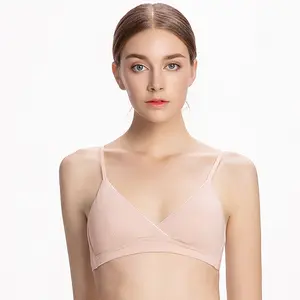 Girls Seamless Cotton Bra Wirefree Comfy Bralette Underwear With Removable Padding Wholesale