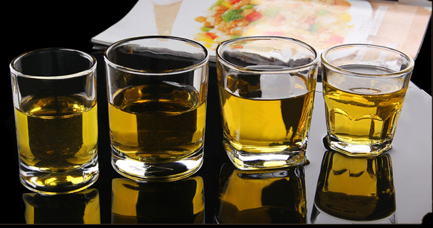 Haonai 1.5 Oz Whiskey Shot Glass; (Set of 4) Shot Glasses,Dishwasher Safe