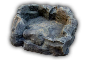Bebedero para Pájaros de Piedra Artificial, Forma Irregular, Acabado Natural, Resistente a la Intemperie, Decoración de Jardín para Exteriores, Independiente - Product Image 6