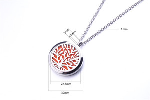 Premium Olio Essenziale di Aromaterapia Diffusore Collana Del Pendente Del Locket Tree of Life Ciondolo con Catena e Lavabile Pad - Product Image 6