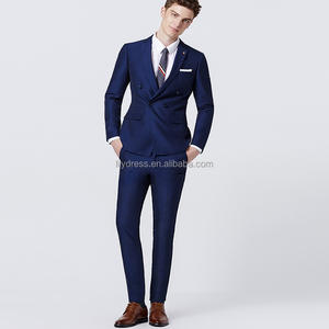 Traje de boda azul real <span class=keywords><strong>para</strong></span> hombre, traje de negocios HD072, 3 uds. (chaqueta + chaleco + Pantalones) - Product Image 3