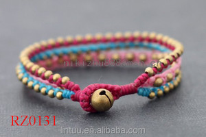 Campana de bronce de tejido multicapa granos de la resina del brazalete de la pulsera para la señora - Product Image 2