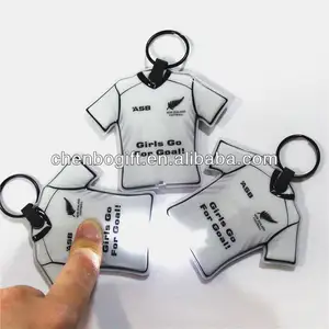 Custom T-shirt shape led light key chain, promotional led key ring