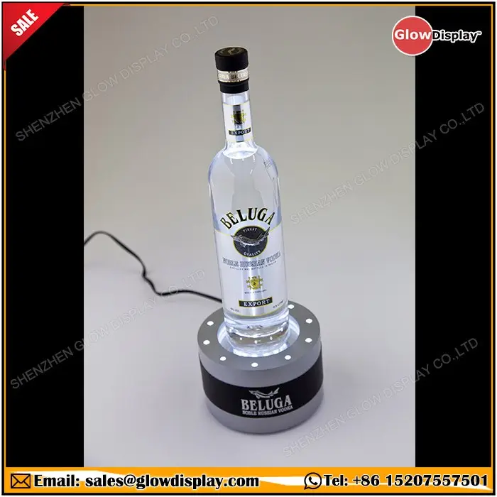 Tampilan GlowDisplay Beluga Noble Rusia Vodka Botol Glorifier Display
