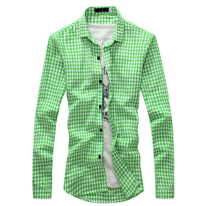 Últimos diseños de la camisa para los hombres 2016 hombres de manga larga camisas de tela escocesa - Product Image 2