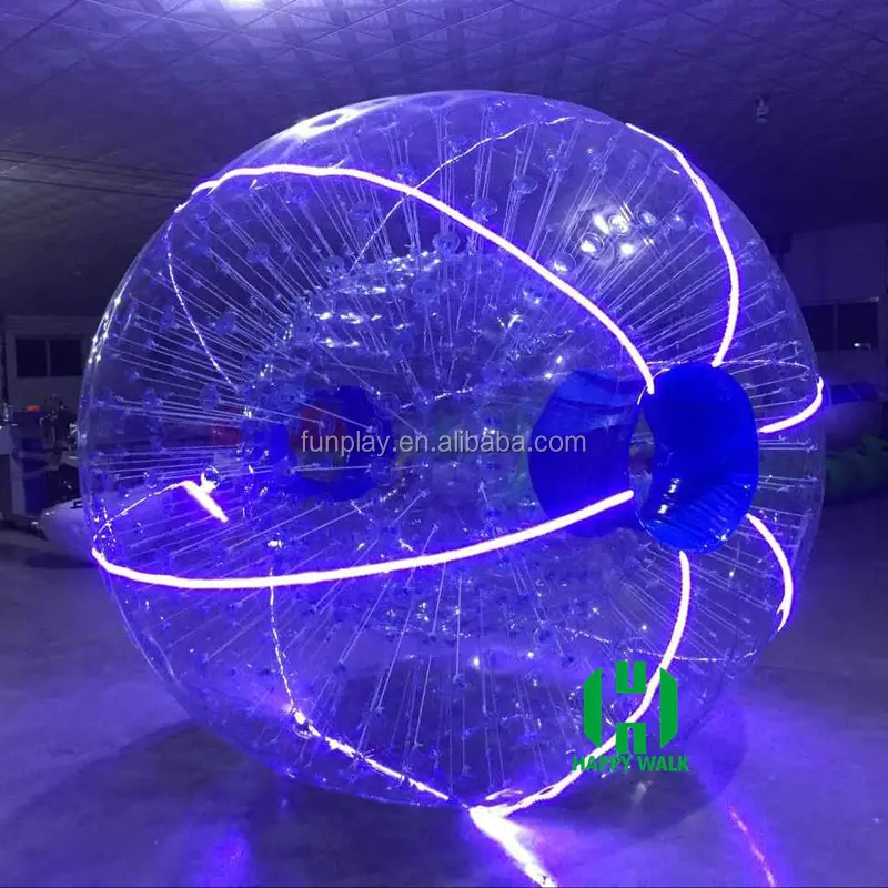 Palla di neve di natale sfera dello zorb con luce al neon del led per il partito