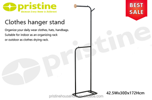 Best OEM Home <b>Organizer</b> Factory Household Storage Manufacturer Housewares Metal Wooden Coat Clothes Hanging Stand Coat Rack - Product Image 4