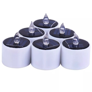 Bougies chauffe-plat à LED sans flamme étanches et rechargeables pour décoration extérieure de jardin et de cour - Product Image 1