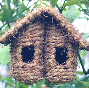 Günstige woven gras vogelhaus roosting tasche