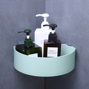 <span class=keywords><strong>Mensola</strong></span> Angolare per <span class=keywords><strong>Bagno</strong></span> in Plastica, Organizzatore per Cucina con Adesivo Trasparente Senza Tracce - Product Image 2
