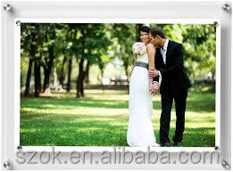 Отличный дизайн, настенная акриловая фоторамка с кристаллами для демонстрации свадебных фотографий