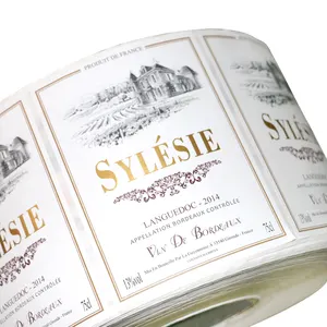 Label Printing For Bottles Canned Wine Label Custom Printed Label For Red Wine Embossed Wine Bottle Label