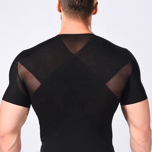 Vendita calda da uomo Shaper per il corpo sportivo per la pancia dimagrante compressione <span class=keywords><strong>corsetto</strong></span> T Shirt per gli uomini Shapers - Product Image 5