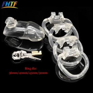 V2 100% مواد من الصمغ البلاستيك قفص قفص ذكر العفة جهاز - Product Image 6