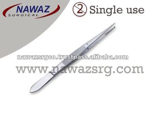 Fórceps de iris de acero inoxidable de un solo uso personalizados, 10cm, 1x2 dientes, instrumento quirúrgico para agarrar y manipular tejidos - Product Image 2