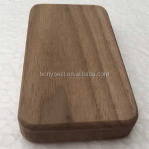 Gegraveerde Logo Houten Ambachtelijke Doos Kleine Zijn En Haar Zwarte Walnoot Ring Case Sieraden Dubbele Ring Houder Voor Huwelijksceremonie, Paar - Product Image 6