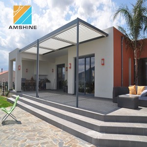 En plein air en aluminium <span class=keywords><strong>motorisé</strong></span> parasols volet pergola couvre - Product Image 5