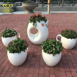 Personalizado al aire libre jardín calle paisaje decoración diseño arte escultura moda fibra <span class=keywords><strong>de</strong></span> vidrio maceta hecha <span class=keywords><strong>de</strong></span> resina - Product Image 6