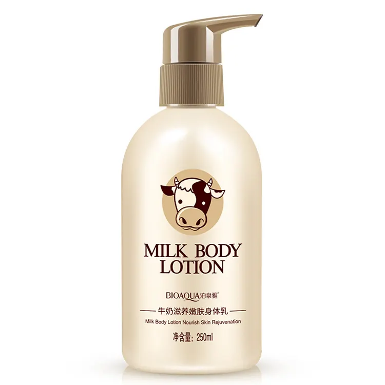 OEM/ODM BIOAQUA private label Milk moisturizing smoothing anti chapped whitening beauty skin care body lotion