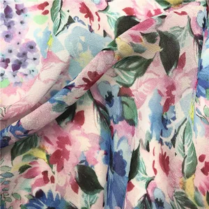 High Quality Cheap Wholesale Custom Color Digital Printing Rose Pattern Silk Fabric