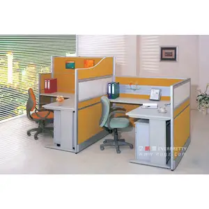 Office Furniture Staff Center Cubical Modular Workstation L-shape Computer Table with Partition