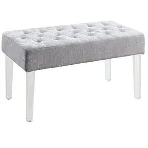 Mobilier moderne pouf canapé jambe lit tabouret d'appoint banc avec pieds en acrylique pour chambre salon