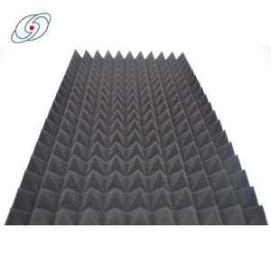 Mousse acoustique murale en polyuréthane, noire, 100% mousse insonorisante, vente en gros, usine chinoise