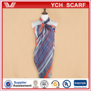 Price Competitive Designer 100% Polyester Batik Bali Beach <strong>Sarong</strong> Women Wholesale <strong>Sarong</strong> - Product Image 5