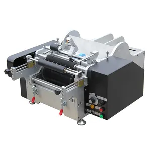 Good price manual semi automatic type round bottle wet glue labeling machine price