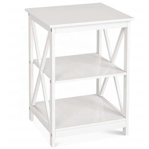 Nhà Máy Thiết Kế Hiện Đại Phòng Khách Tủ End Bảng Bằng Gỗ Bên Bảng Với 3 Tầng Trắng - Product Image 2