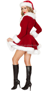 2025 invierno Navidad adultos disfraces Sexy para mujeres dos piezas elegante terciopelo Santa disfraz Disfraces <span class=keywords><strong>Halloween</strong></span> Mujer Black Friday - Product Image 2
