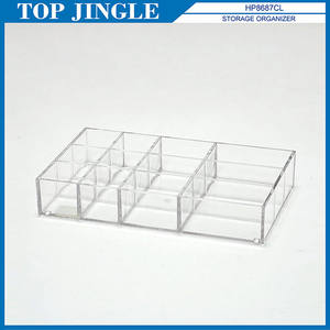 Organisateur acrylique clair de maquillage avec 3 tiroirs et support - Product Image 4