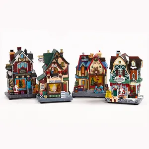 子供/サンタ/店との繊細なデザインのクリスマスキリスト降誕の木造住宅
