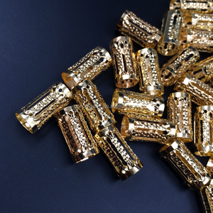 1000 pièces de perles pour cheveux en mélange de couleurs, 8/15 mm, clips de manchette réglables, plaquées, pour tresses, dreadlocks, perles pour cheveux pour tresses - Product Image 3