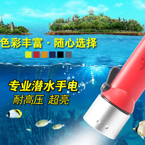China Fonte Da Fábrica IP68 À Prova D' Água 100M Mergulho Tocha Lanterna Led Cree - Product Image 4
