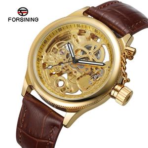 Nouvelle montre Reloj Productor pour homme, personnalisable, couleur or et argent, squelette, automatique, mécanique, analogique, avec réserve de marche - Product Image 2
