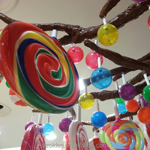 Piruleta personalizada de fibra de vidrio, tienda de dulces, decoración publicitaria de mercado, luces solares de Navidad, cascanueces al aire libre