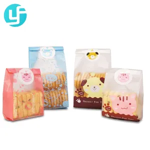 China wholesale cute plastic food transparent packaging bag for cookie