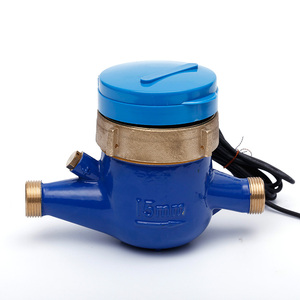 ISO4064 Klasse B Indien pulse mulit jet trockenen typ messing fernbedienung kaltes wasser meter mit äußere einstellung gerät - Product Image 4