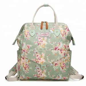 New style spot private label customized floral all over digital printed women teenage school ladies back pack girls college bags