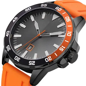 Authority Customize Water Resistance Lorus OEM Analog Silicone Strap Sport Watch Quartz Man