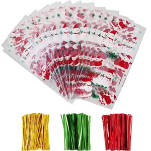 200 BOLSAS <span class=keywords><strong>DE</strong></span> REGALO 3X4 CON 200 LAZOS GIRATORIOS 4 "6 MEZCLAR COLORES BOLSAS <span class=keywords><strong>DE</strong></span> PLÁSTICO OPP para LOLLIPOP CANDY CAKE POP <span class=keywords><strong>CHOCOLA</strong></span> - Product Image 2